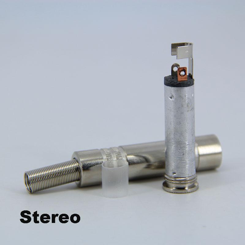 2pole 3pole 6.35mm 6.5mm Audio Male Female Mono Stereo Solder Connector Plug Socket Gold Plated Metal Amplifier Mic Converter