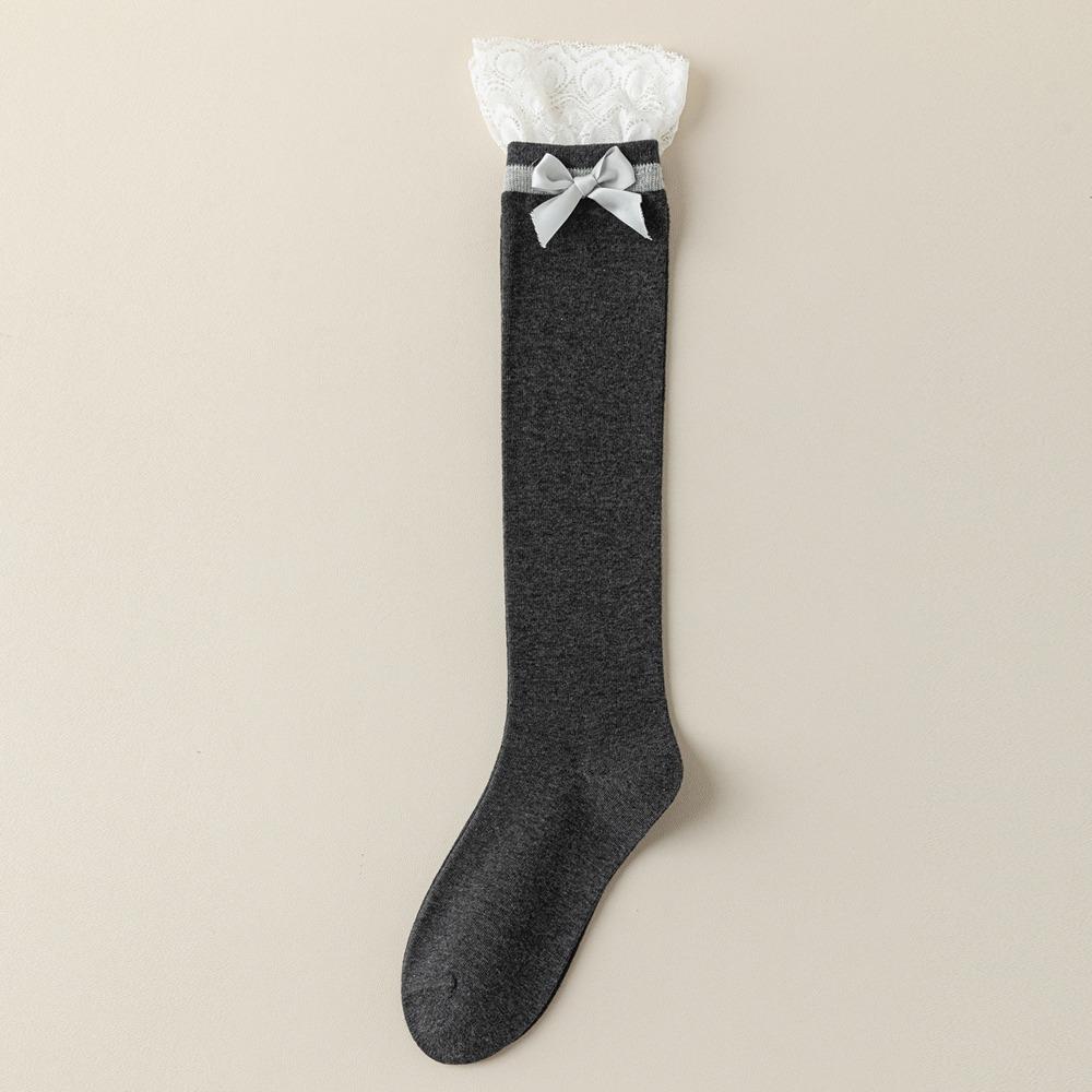 Ribbon Bow Stockings College Style Warm Socks Fashion Long Socks  Autumn Winter
