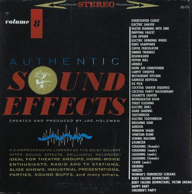 LP Пластинка ДЖАК ХОЛЬЦМАН - Подлинные Звуковые Эффекты Том 8 EKS7258 Elektra 1964 США Звуковые Эффекты и Природа Б/У