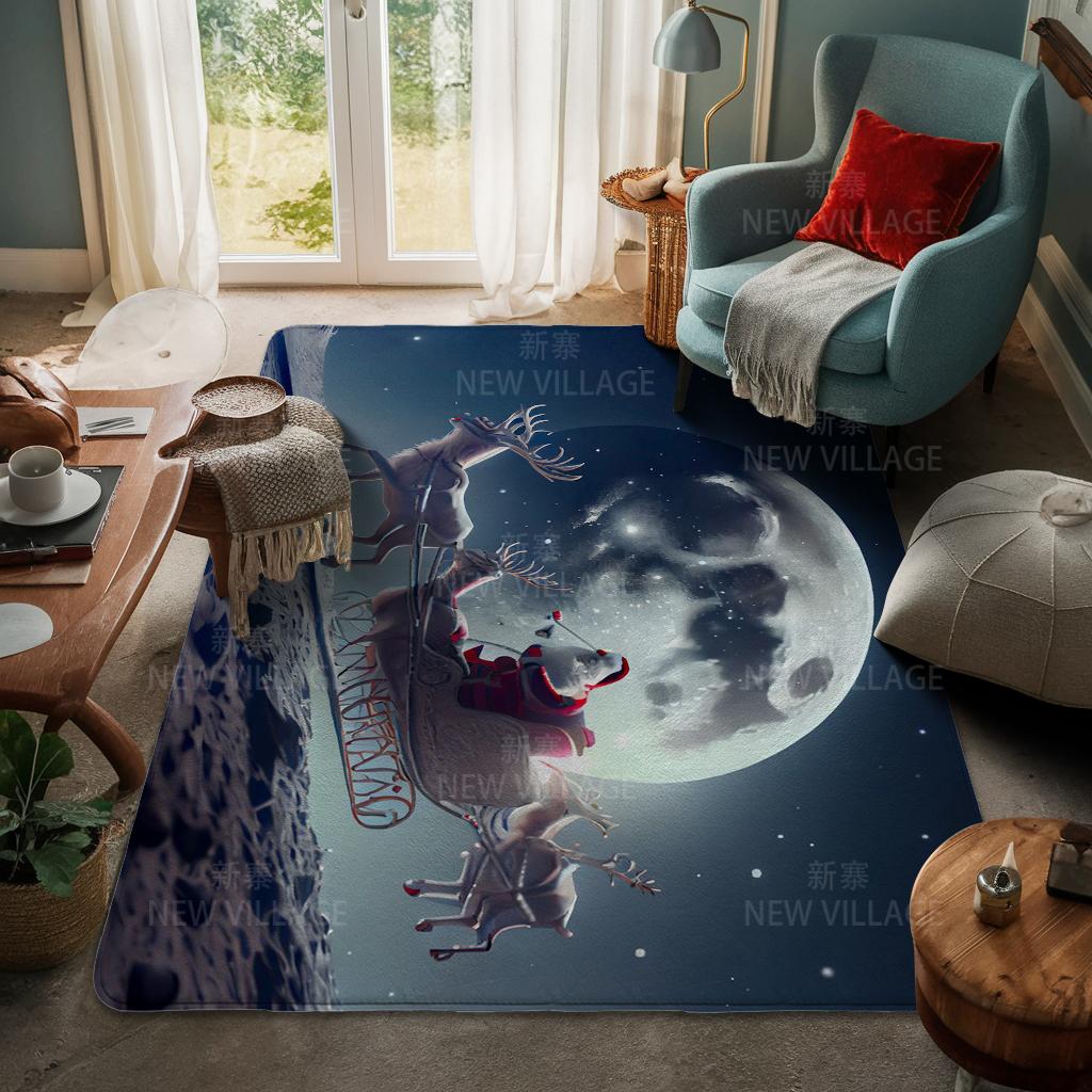 Ковер у входа в дом Домашний коврик у двери Гостиная Ванная Комната Ноги ванная комната Нескользящие коврики с водопоглощением для ванной Счастливого Рождества зима