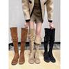 French Platform High Tube Over the Knee Boots Suede Two Wear Fashion Versatile Knight Boots Boots Boots Women's 2025 Autumn New