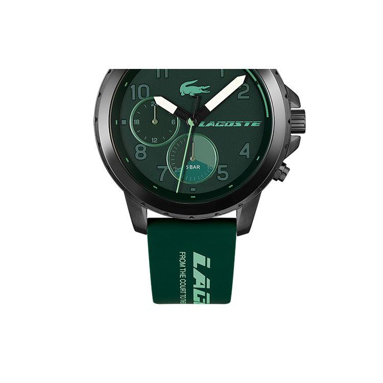 Lacoste Часы Серии Endurance Кварцевый Механизм Силиконовый Ремешок Зеленый Циферблат Модный Крутой Хронограф Мужские часы 2011218