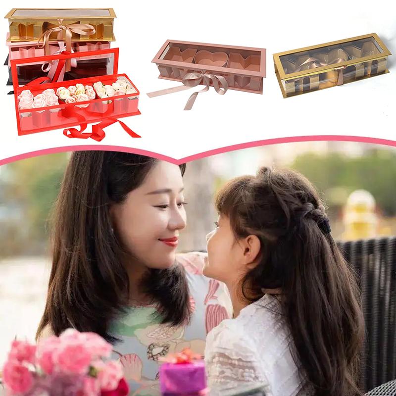 1 шт. не включает цветы Подарки на день рождения матери Цветочная подарочная коробка Принадлежности ко Дню матери 44,5x15,5x9,7 см
