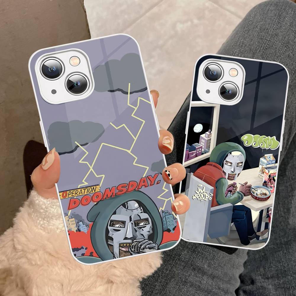 M-MF Rapper D-DOOM For IPhone 14 13 12 Mini 11 Pro XS Max X XR 14 Plus Tempered Glass Cover