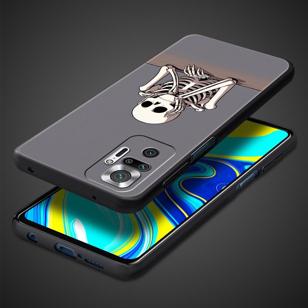 Чехол для телефона для Xiaomi Redmi Note 14 13 12 Pro Plus 5G 9S 9 10 11 4G 14C 13C 12C 10C 9C 9A Мягкий чехол Жесткий Розовый Фиолетовый Череп