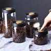 Vacuum Sealed Jar Coffee Bean Storage Bottle Kitchen Food Grain Tea Glass Spice Jars Fresh Storage Jar Kitchen Accessories
