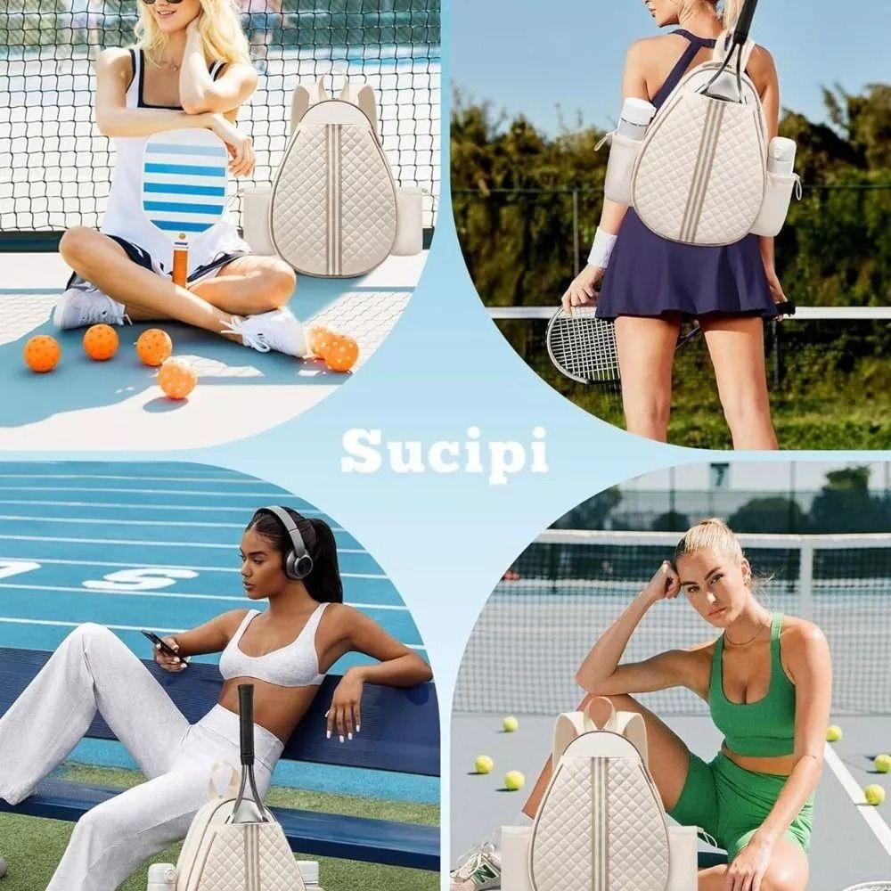 Polyester Tennis Crossbody Bag Zipper Closure Badminton Racquet Bag Tennis Bag Outdoor Sports