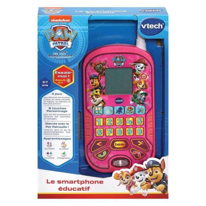 VTECH - ПАТРУЛЬ - Развивающий смартфон розовый - 6 развивающих занятий - Звонки и голосовые сообщения
