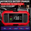 FOXSUR 12V 2A Smart Battery Chargers Universal 4AH-30AH Fully Automatic Trickle Battery Charger For Car Motorcycle AGM EFB GEL