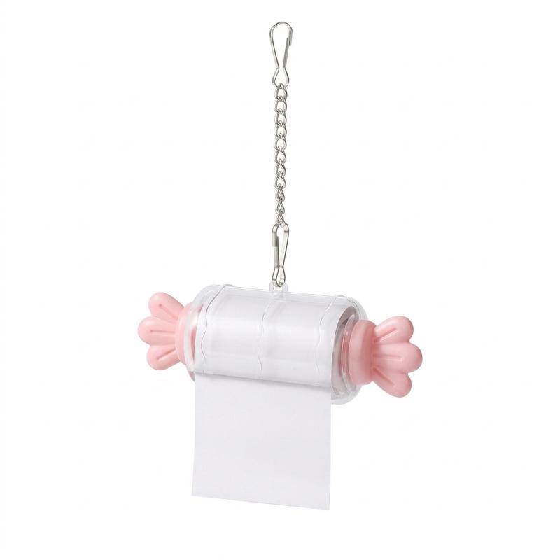 1pc Shredding Bird Toy Colorful Refillable Paper Roll Chew Toy for Cockatiel Budgie Parrot Cage Enrichment Durable Fun