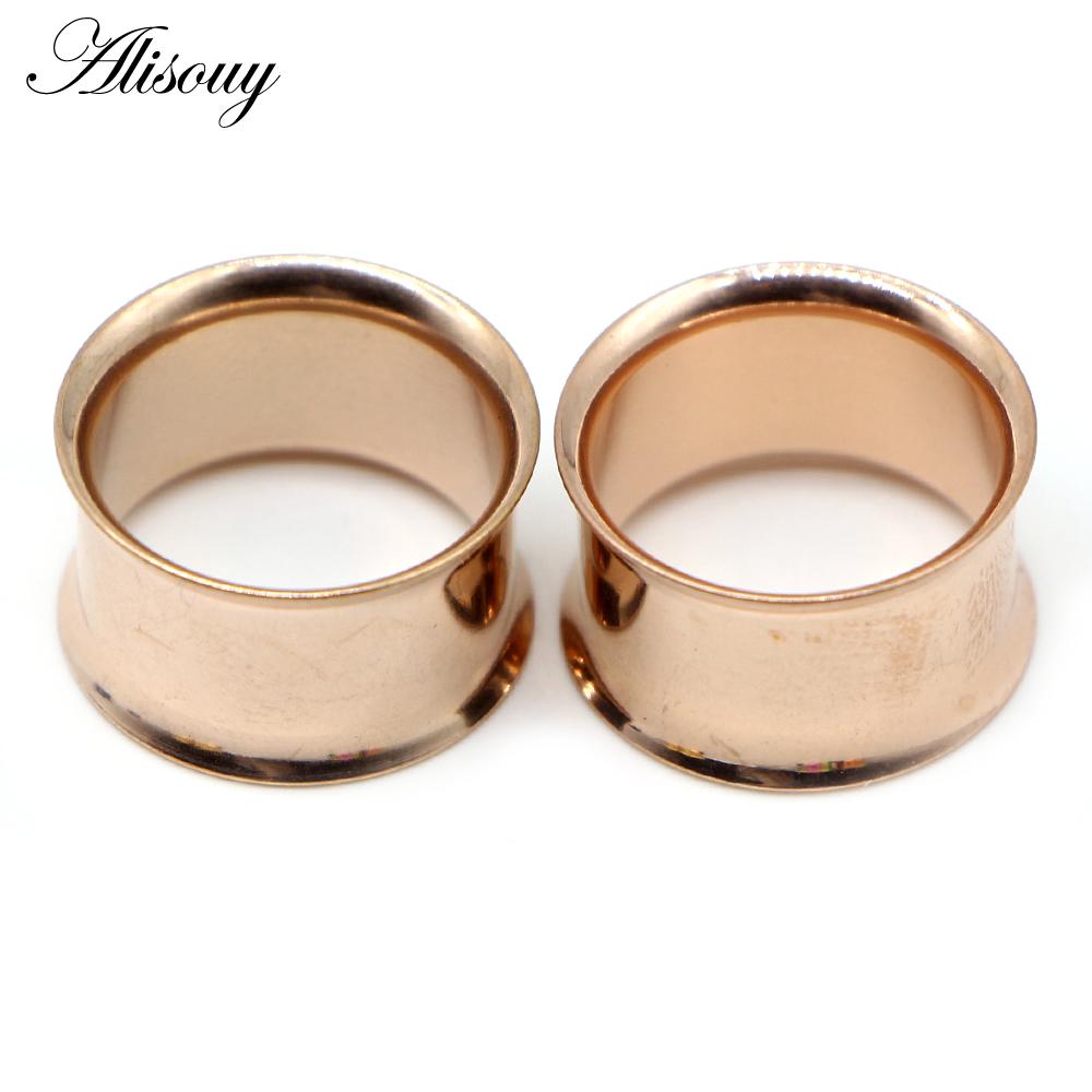 Alisouy, комплект из 2 шт., затычки для ушей, хирургическая сталь, без винтов, ушные манометры, туннельный расширитель, расклешенные серьги для пирсинга, вилки, растягивающиеся