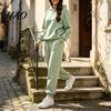 Women Casual Streetwear Women's Two Piece Tracksuit Set, Long Sleeve Hoodie & High Waisted Joggers Sweatpants, Sportswear Matching Outfit for