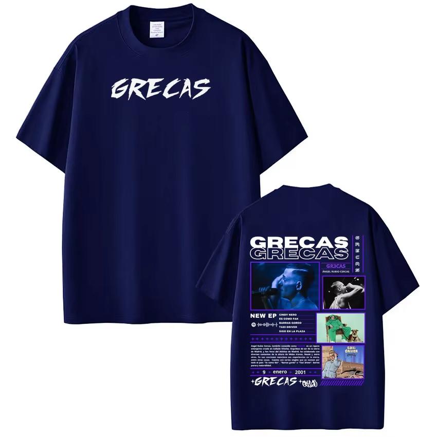 Rapper Grecas Album Tour Graphic Tees Men Women Hiphop Tshirts Shortsleeved Casual pure Cotton Punk Casual Tshirts