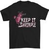 Keep It Shrimple Забавная футболка для мужчин с креветками 100% хлопок