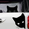 Peeping Black Cat Car Window and Door Seam Decorative Stickers