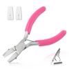 Mini and Micro Flat Nose Pliers for Clasp Purses, with Dual Tips, Replacement Flat Nose Pliers, Accessory Tool, Clasp Holder, Finishing Plier