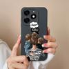 For infinix Smart 8 Pro Plus Phone Case Cool Bear Soft Liquid Silicone Anti Drop Full Coverage Bumper For infinix Smart8 HD Capa