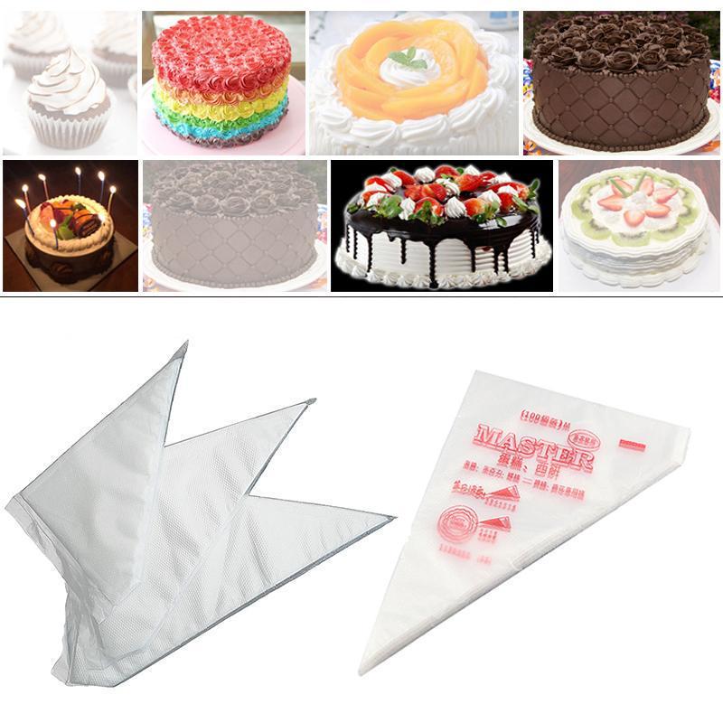 100Pcs Disposable Piping Icing Cream Bag Cake Decorating Tools Fondant Diy Pastry Tip Tool Set
