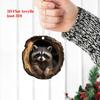 2025 Animal Christmas Ornament,Acrylic Animal Ornaments for Christmas Tree 2D Forest Christmas Raccoon Owl Rabbit Ornaments