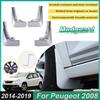 4 шт. Для Peugeot 2008 2014 Аксессуары 2014- Брызговики Передние Брызговики Задние Брызговики Колесные Флапперы Крылья Автомобильные Аксессуары