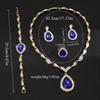 Water Drop Pendant Rhinestone Inlaid Jewelry Set Light Luxury Women Jewelry Set  Gifts
