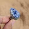 Birthday Gift For Her Natural Sodalite Promise Vintage Ring Size 7 925 Silver