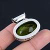 Подвеска из драгоценного камня перидот, твердая подвеска из стерлингового серебра 925 пробы, ювелирный подарок для унисекс