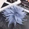 Elegant Flower Lapel Pins Multicolor Feather Badge Women Feather Corsage Brooches  Party Cloth