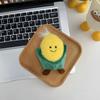 Cartoon Cute Fruit and Vegetable Plush Series Keychain Toy Peach Pear Cherry Doll Smiling Face Fruit Decoration Pet Gift