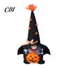Soft Plush Centerpieces Halloween Gnome Decoration, Spooky Orange Black Boo Pumpkin Swedish Tomte Festive Table Decor Figurine, Elf Dwarf Ornaments