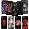 Japan Samurai Oni Mask Art Phone Shell For Samsung Galaxy S23 S22 S21 S20 Fe Ultra S10 S9 S8 Plus Note 20ultra 10plus Case