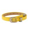 Simple Solid Color Metal Buckle Decoration Women Casual Belt For Daily Use