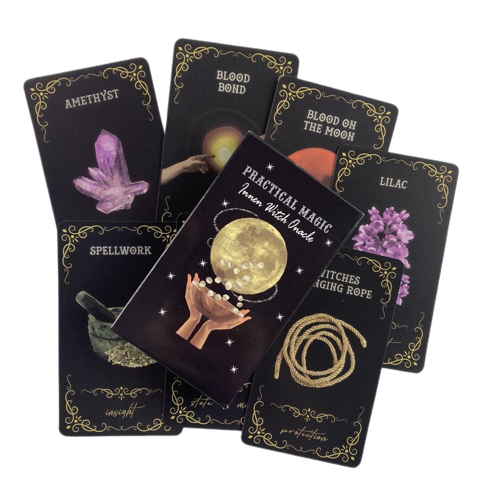 Практическая магия Innen Witch Oracle Cards Гадательная колода English Vision Edition Таро Доска для игры в игру для вечеринки