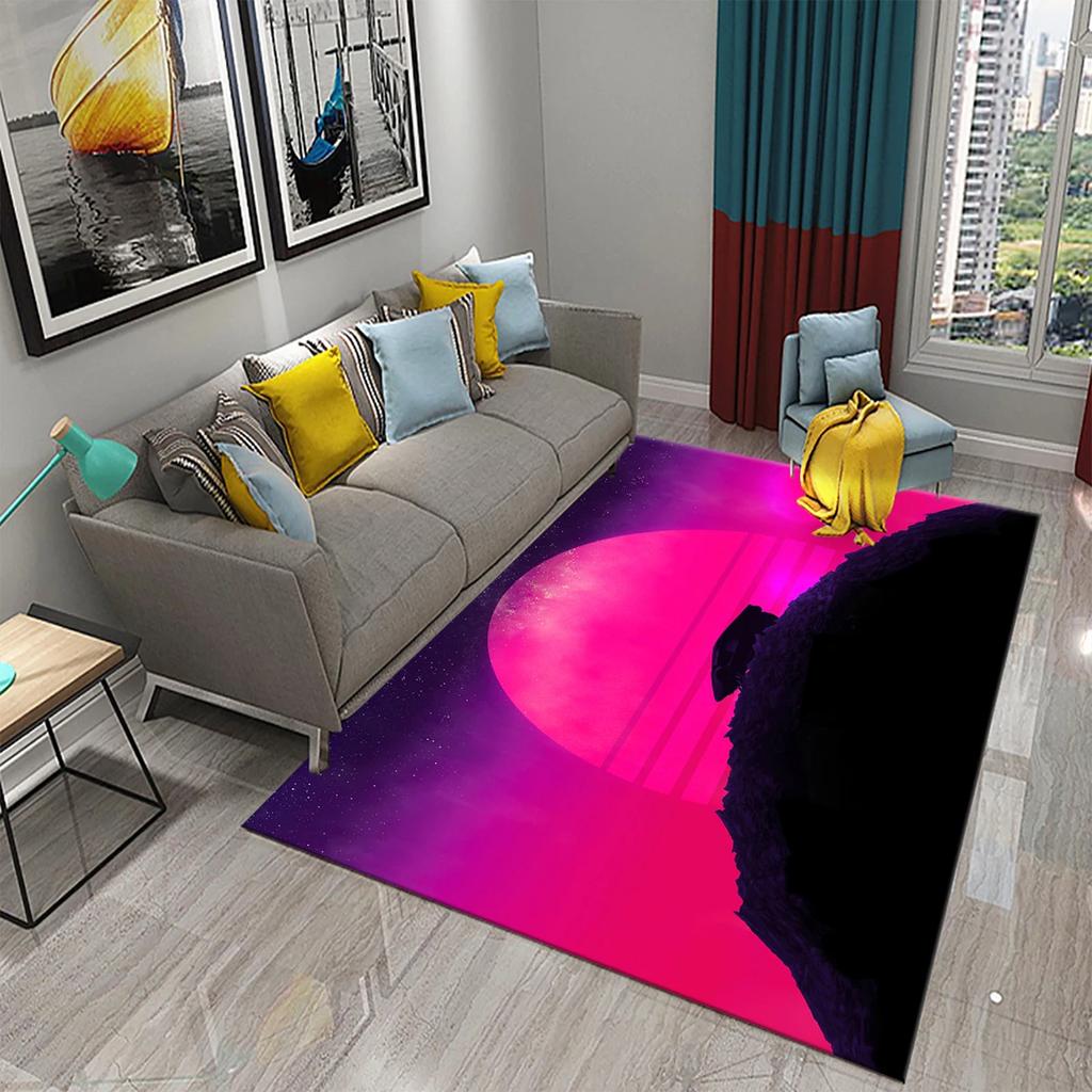 Фиолетовый ковер Современный ковер Искусство Принтованный Прямоугольный Ковер для Взрослых Коврики для Йоги Гостиная Спальня Плоский Коврик Декоративный Дверной Коврик
