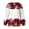 Women's Fashion Casual Long Sleeve Printed Zipper Turtleneck Drop Shoulder Sweatshirt Top