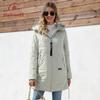 2023 New Spring Jacket Women Slim Parkas Mid-Long Casual Outwear Hooded Zipper High Quality Quilted Women's Coats 7063-1