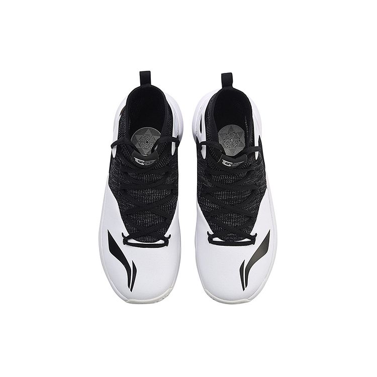 Баскетбольные кроссовки Li Ning Sonic 6 V2 с амортизацией, противоскользящие, износостойкие, высокие, мужские, баскетбольные кроссовки, черные, белые, ABAN027-4