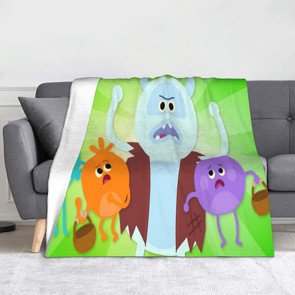 Bumble Nums Cartoon Blanket Cover Fleece Ultra-Soft Throw Blankets for Car Sofa Couch Bedspread