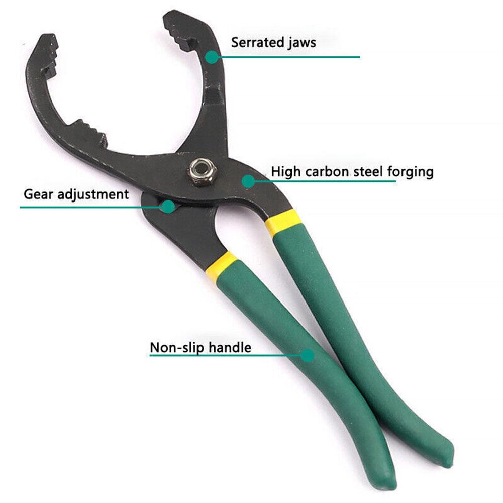 10/12 Inch Car Oil Filter Disassembly Pliers Locking Grip Vise Spanner Nonslip Handle Universal Car Repair Tools Accessories
