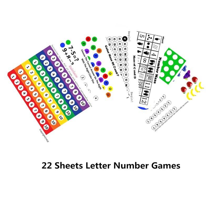 Обучающие игрушки Монтессори, набор магнитных палочек с прозрачными цветными счетными фишками и металлической петлей