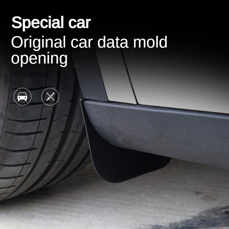 4-piece Fender Set Suitable for 2017-2023 Tesla Model 3/Y Black Invisible TPE Fender Car Exterior Modification Accessories