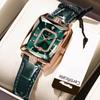Top Luxury Brand Square Women's Watch Quartz Waterproof Leather Rose Gold Ladies Wristwatches