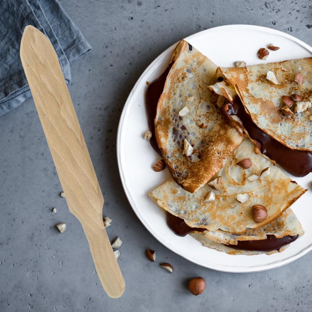 Set of 2 Wooden Pancake Utensils Fackelmann Wood Edition Ref. 9984450