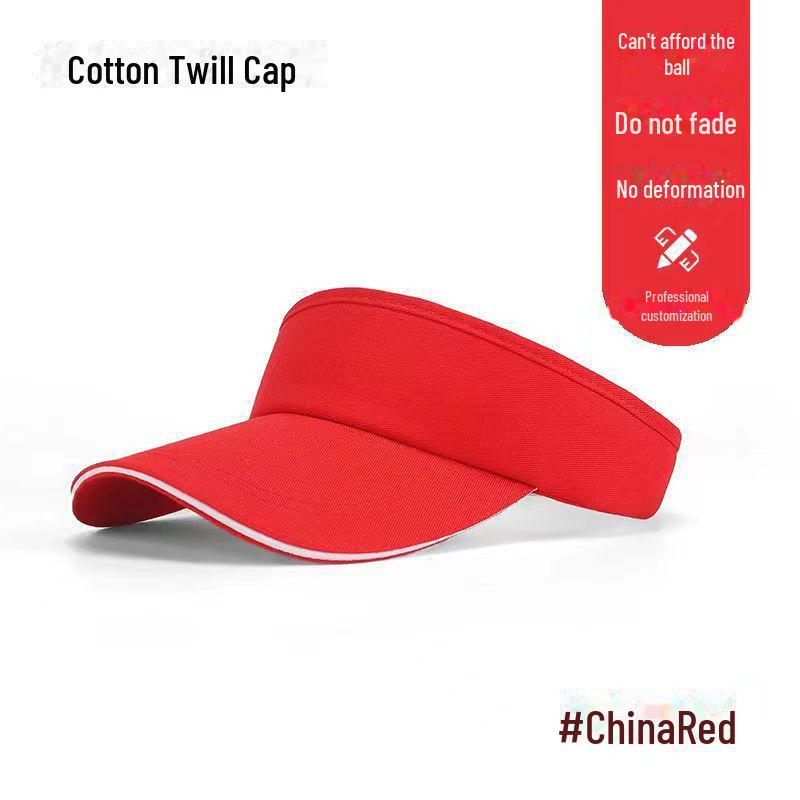 Козырек от солнца с индивидуальным логотипом: Идеально подходит для занятий спортом на открытом воздухе и путешествий. Кепка из полиэстера и хлопка.