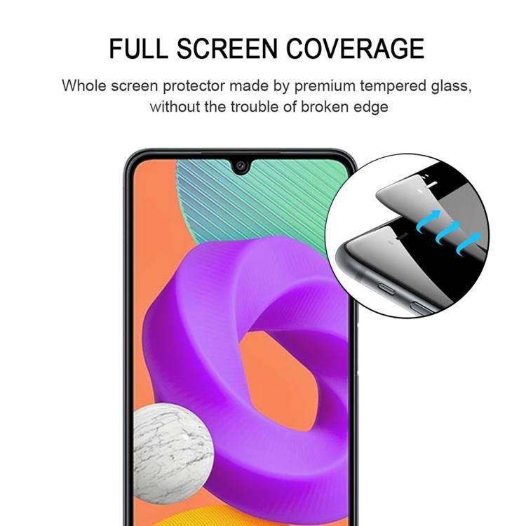 Закаленное стекло для Samsung Galaxy M22, Full Glue, на весь экран