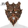 Halloween Tree Demon Mask Mask, Horror Costume Prop, with Breathable Hollow Design, Three-dimensional Bark Face Dark Style for Cosplay Fantasy