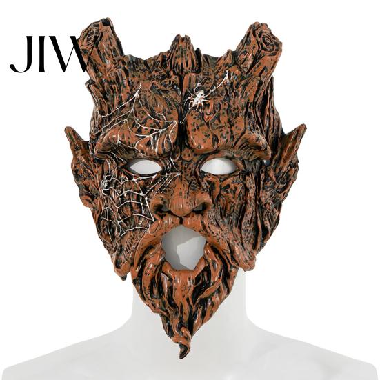 Halloween Tree Demon Mask Mask, Horror Costume Prop, with Breathable Hollow Design, Three-dimensional Bark Face Dark Style for Cosplay Fantasy