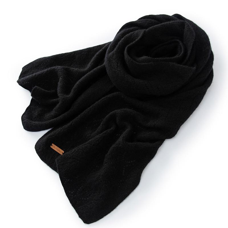 Женский 100% Чистый Кашемир Вязаный Шарф С Узором Зимний Теплый Мягкий Уютный Модный Повседневный Грелка для Шеи Аксессуар для Холодной Погоды