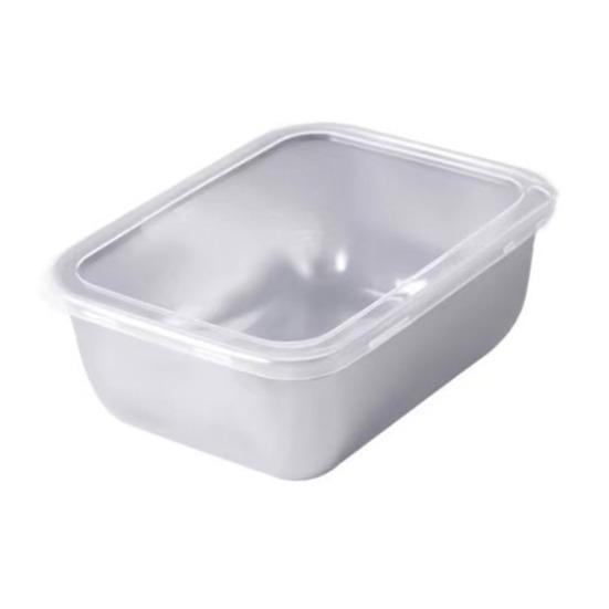 Контейнеры для хранения продуктов из нержавеющей стали с крышками, герметичные квадратные коробки для приготовления еды, пригодные для холодильника и духовки, герметичные коробки для ланча Bento без содержания бисфенола А