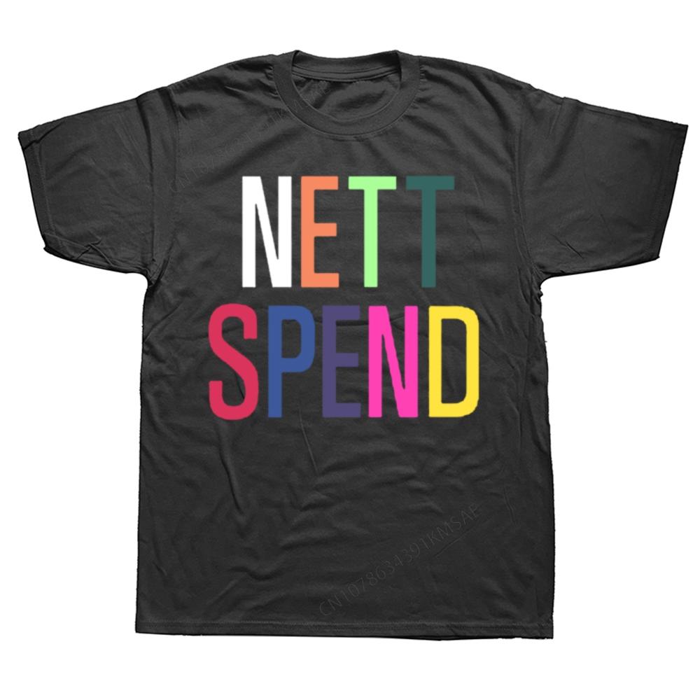Funny Nettspend Rainbow Logo Graphic T-shirts Men Women's Fashion Casual Oversized Tshirt Cotton Loose Oversized T Shirt